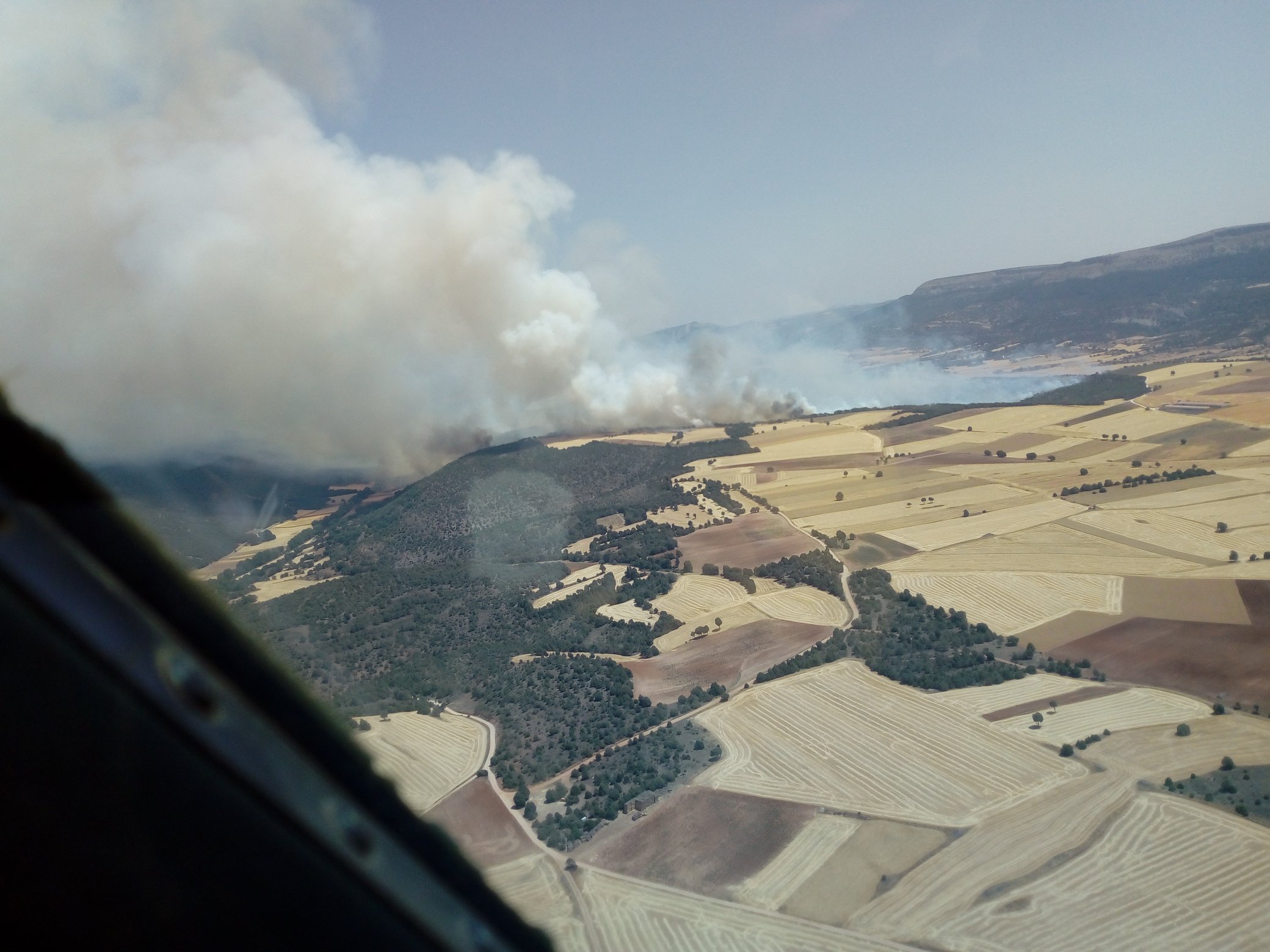 Villasur de Herreros registra un incendio forestal que permanece activo desde las 19:09 horas