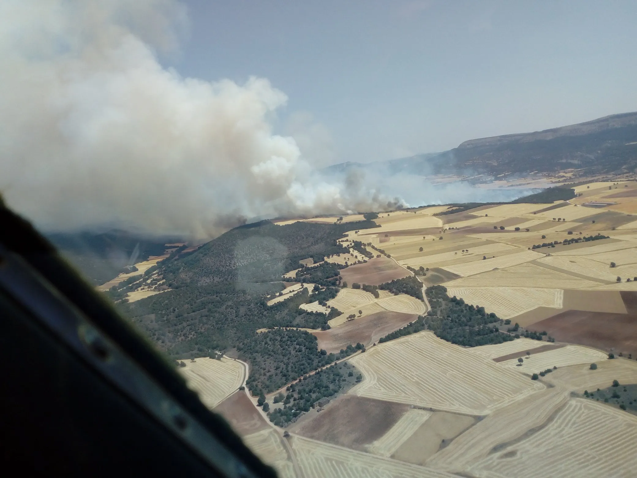 Villasur de Herreros registra un incendio forestal que permanece activo desde las 19:09 horas