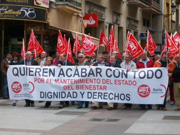 Cabeza de la manifestación de UPJP