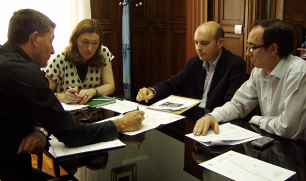 Heredia con  Delgado y Martínez