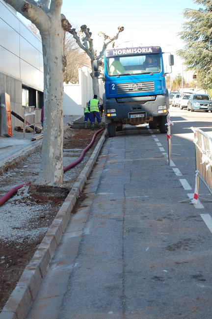 Obras aceras San Andrés
