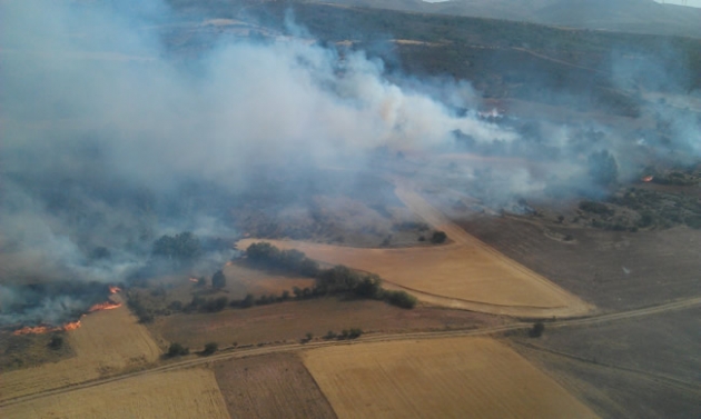 Vista áerea del fuego