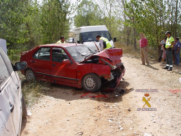 Estado de uno de los vehículos