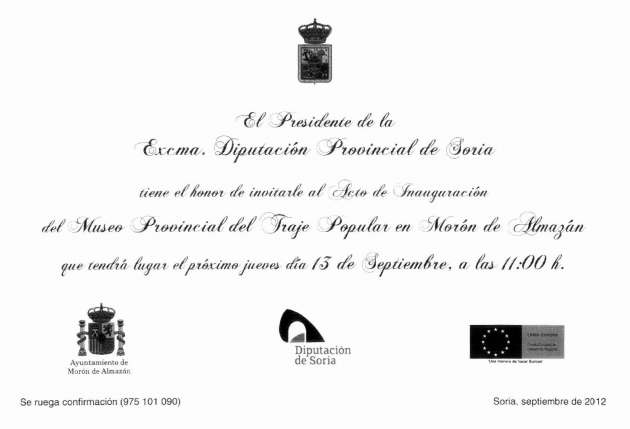 Carta de invitación remitida a los donantes del museo