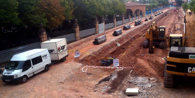 Obras del Espolón este lunes