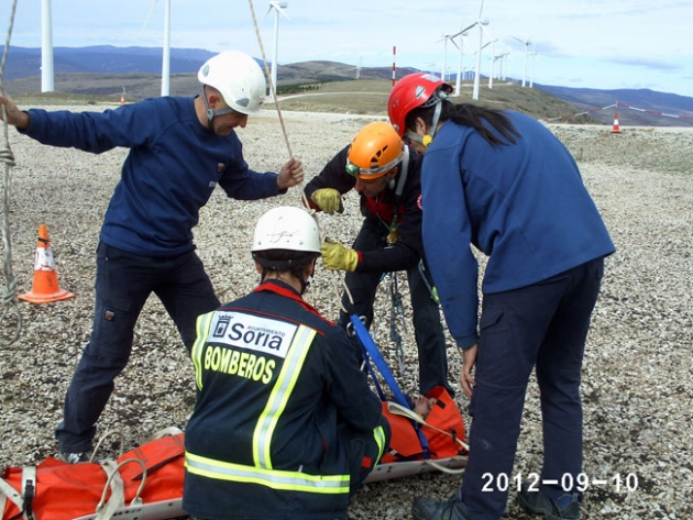 Un momento del simulacro