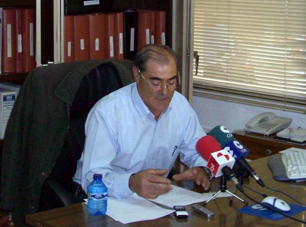 Eusebio García en la rueda de prensa de este viernes en la Cámara