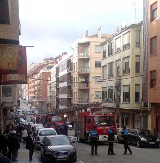 Operativo en el incendio de Rota