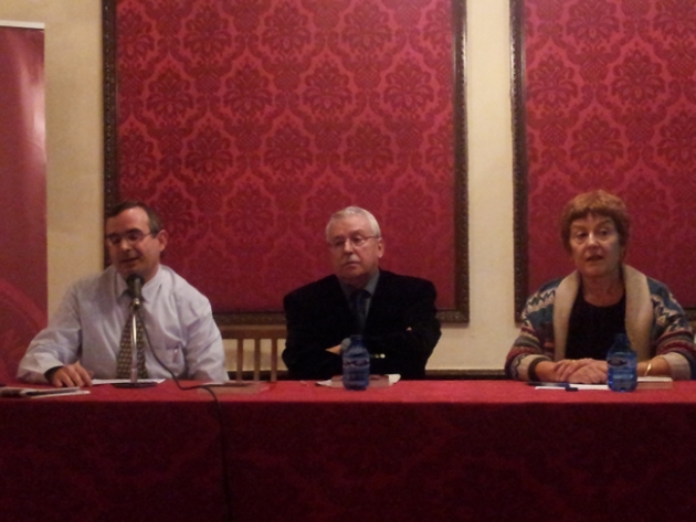 De Lozar, Leguina y Enterría en la presentación