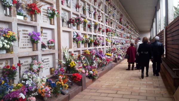 El cementerio en Todos los Santos