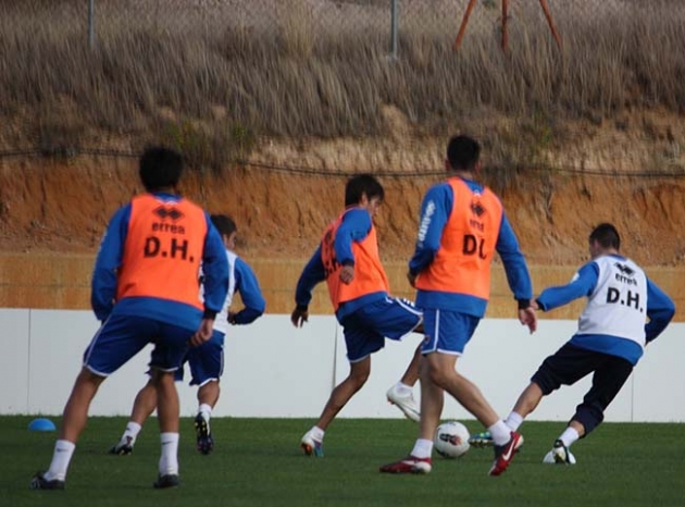 Canteranos del Numancia en un entrenamiento