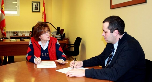 Angulo y Bonilla en el campus