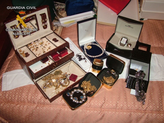 Objetos incautados a la banda