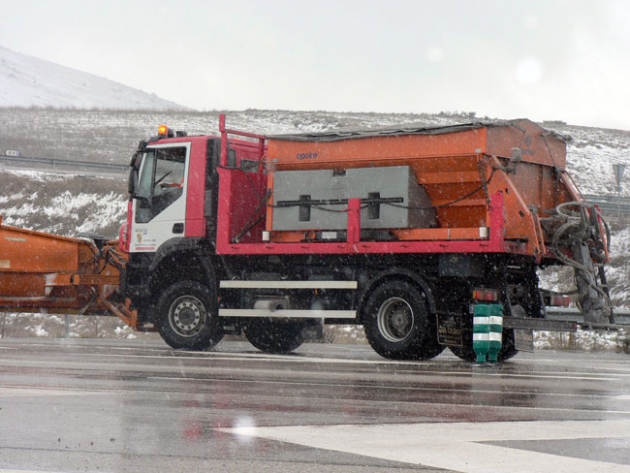 Quitanieves en una carretera soriana