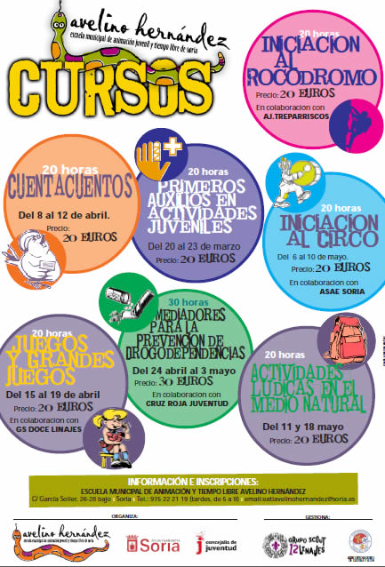 Cartel de los cursos