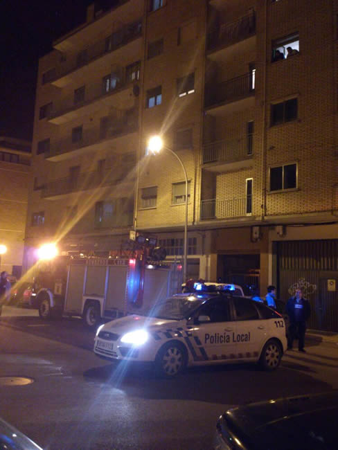 Dispositivo de bomberos y policía local