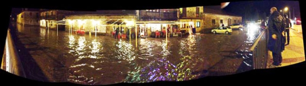 El agua del Revinuesa ha llegado al Hotel Virginia de Vinuesa
