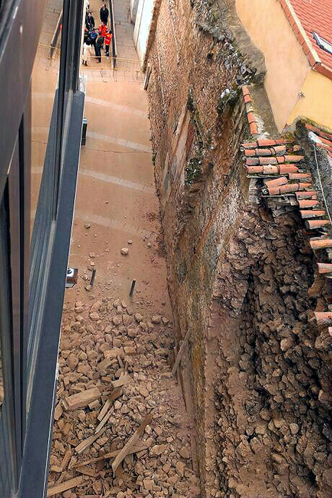 Derrumbe de la muralla