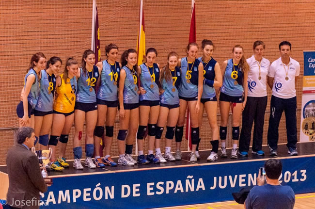 La selección en el podium