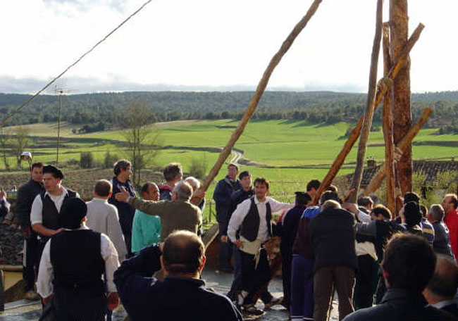 Pingada del mayo en Bayubas de Arriba 