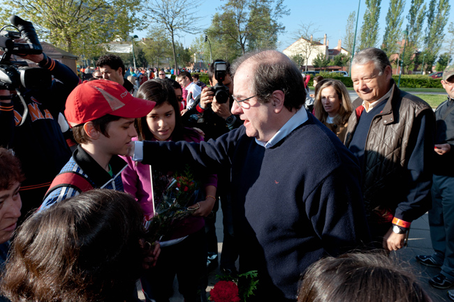 Herrera en la marcha de Asprona