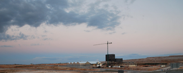 Vista del polígono industrial de Valcorba este mismo lunes