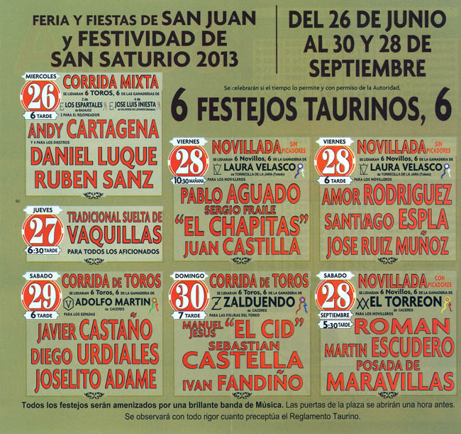 Cartel de bolsillo de la feria.