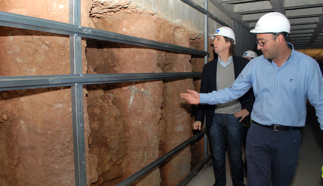 El revestimiento interior casi finalizado.