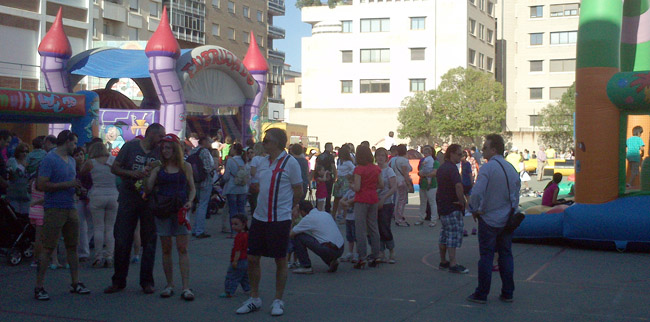 Aspecto del patio este sábado.