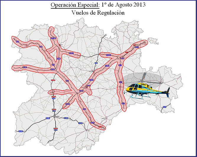 Servicio de helicóptero de la DGT.