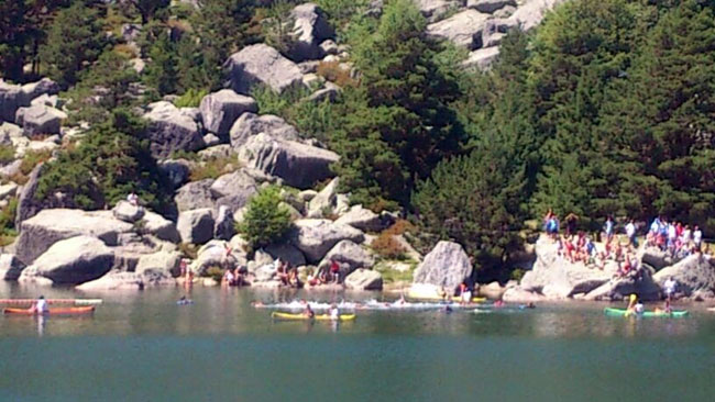 Una de las carreras de la travesia