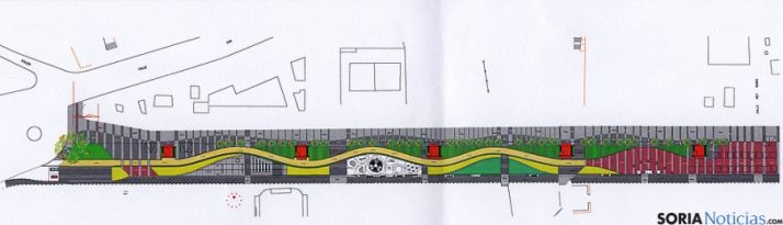 Retirada del tiovivo, ampliación de la acera paralela a la Dehesa y unificación del pavimento, reformas del proyecto del Espolón