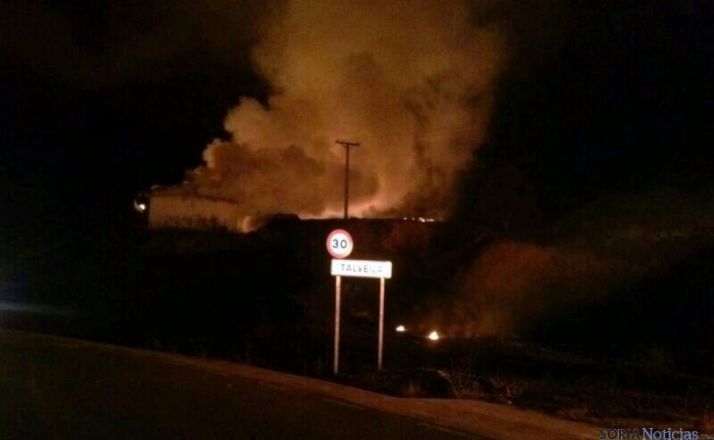 Incendio en las inmediaciones de Talveila