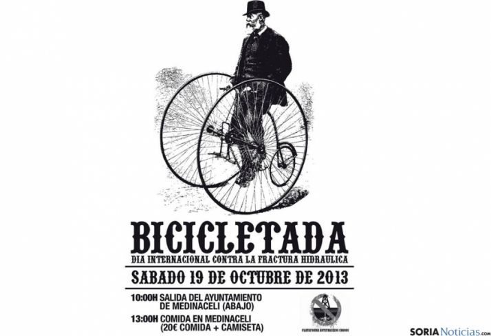 La bicicleta servirá para manifestarse contra el fracking.