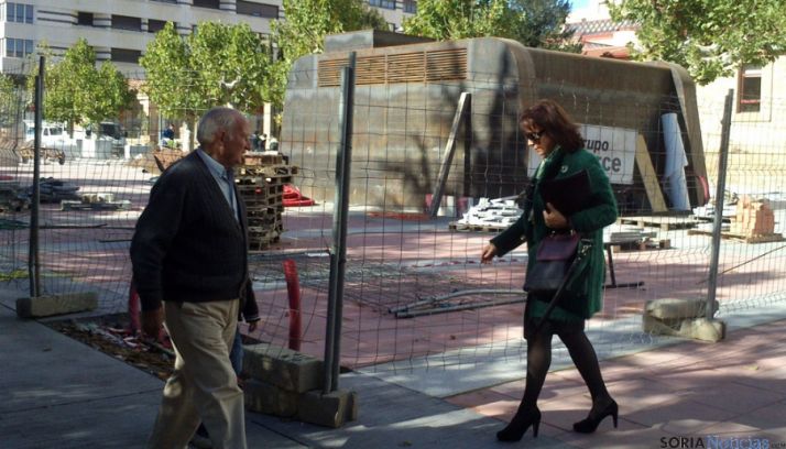 Una de las salidas del futuro aparcamiento subterráneo.