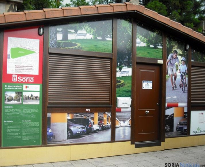 Imagen de la caseta cuando estuvo ubicada a las puertas de la Dehesa.