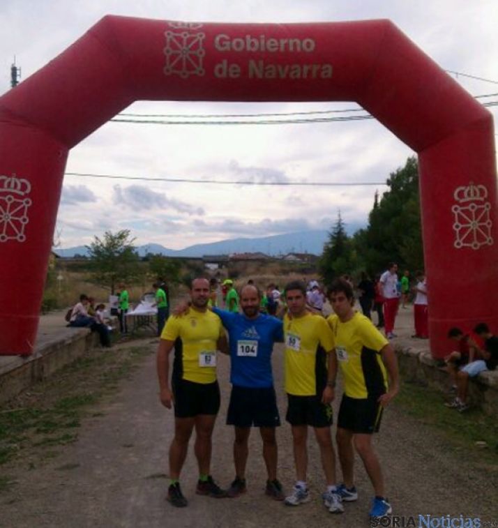 El grupo de sorianos tras llegar a meta.