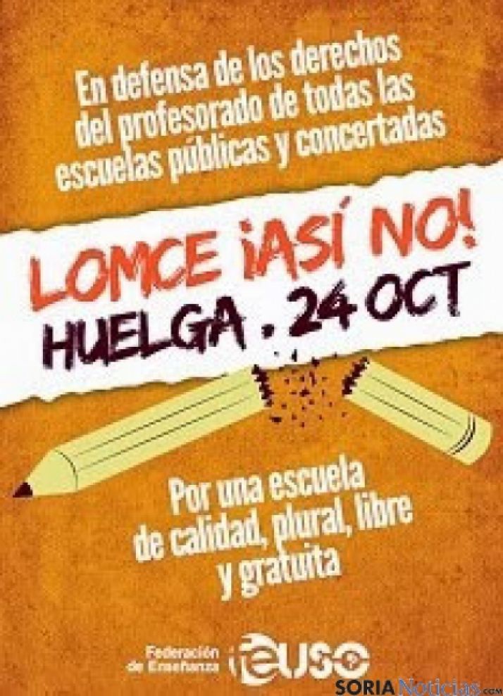 USO-cartel huelga enseñanza