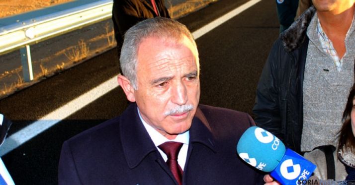 El alcalde adnamantino este viernes en la A-15