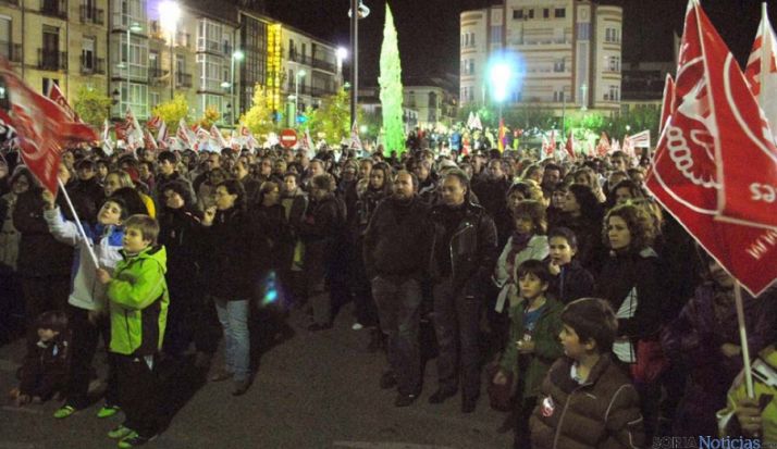 Manifestación en Soria tras la huelga general de noviembre de 2012. 
