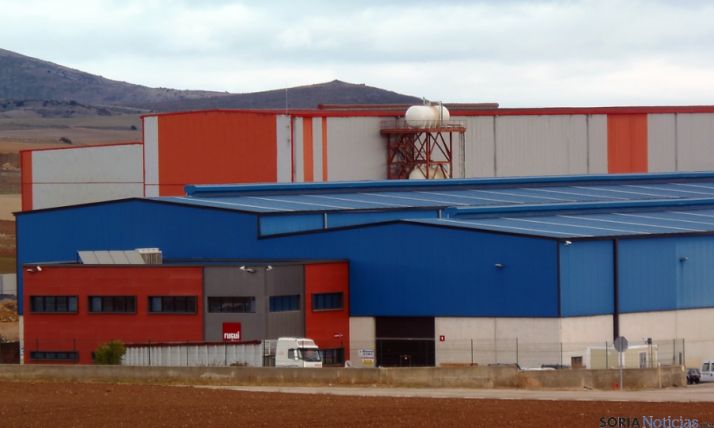 Imagen de la factoría que Rugui tiene en Ólvega y donde se ha producido el fatal accidente.