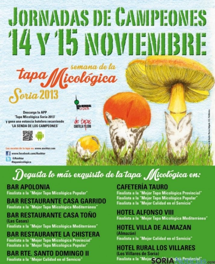 Las tapas finalistas se podrán degustar los días 14 y 15.