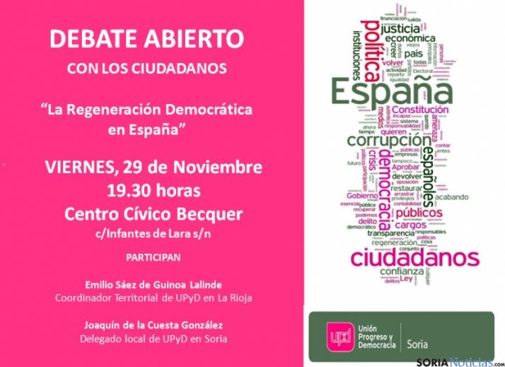 La primera de las charlas, en el Bécquer.