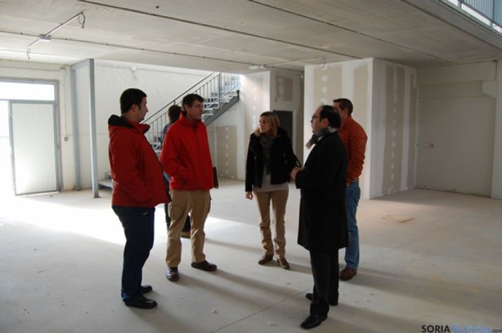 Instante de la visita a las naves