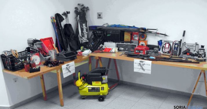 Objetos recuperados de un robo en San Leonardo