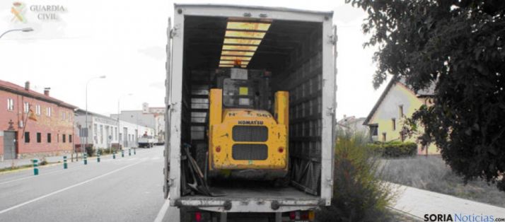 Máquina barredora robada en Almazán