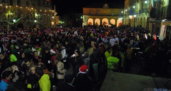 Aspecto de la Plaza Mayor de Soria esta tarde.