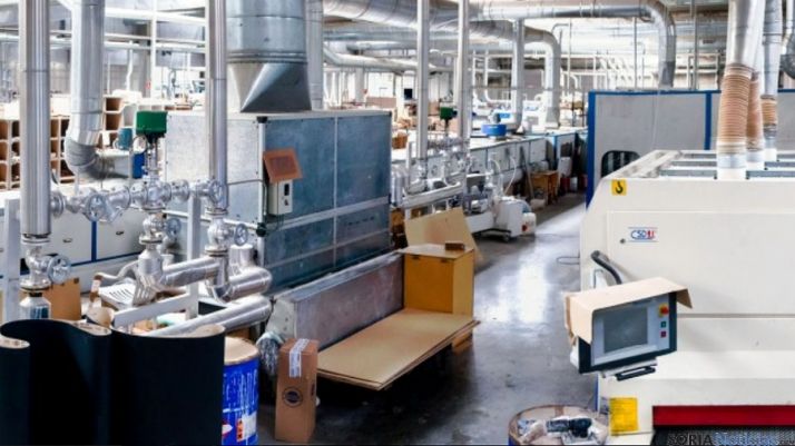 Interior de una de la secciones de la factoría.