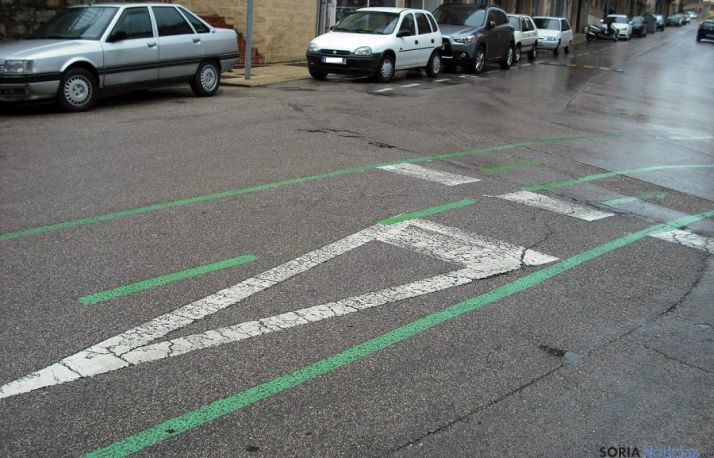 Carril bici en el barrio de San Pedro.