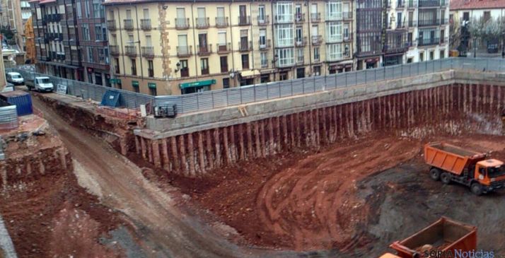Obras del parking subterráneo en Mariano Granados.